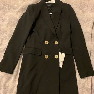 NWOT ZARA LONG BLACK BLAZER